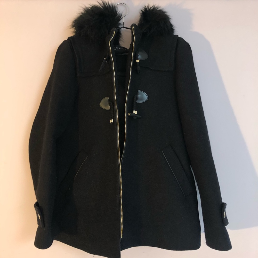 ⭐️ Zara Black Duffle Coat
